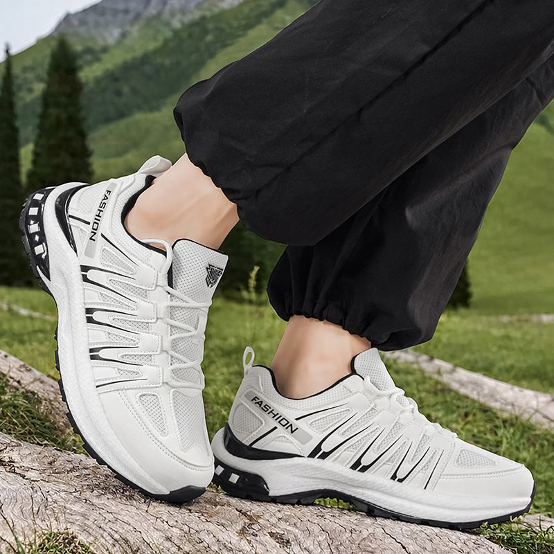 Air-Cushion Wide Toe Box Trail Sneaker worn, view 5