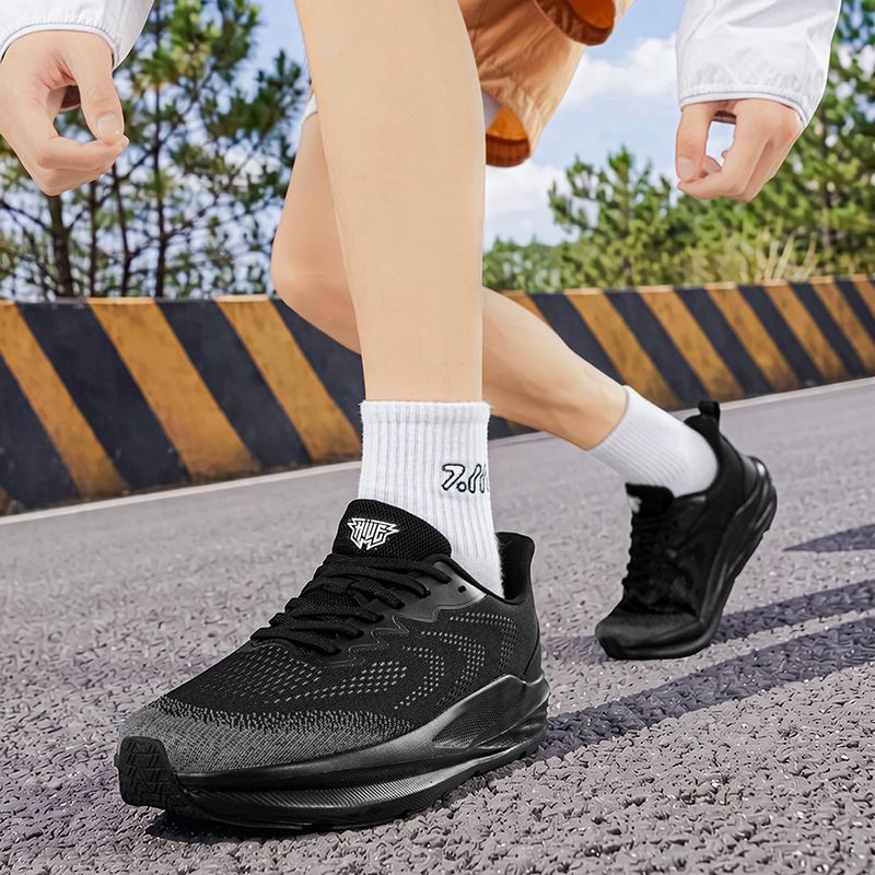 Gradient Cushioned Wide Toe Box Runner worn, view 3