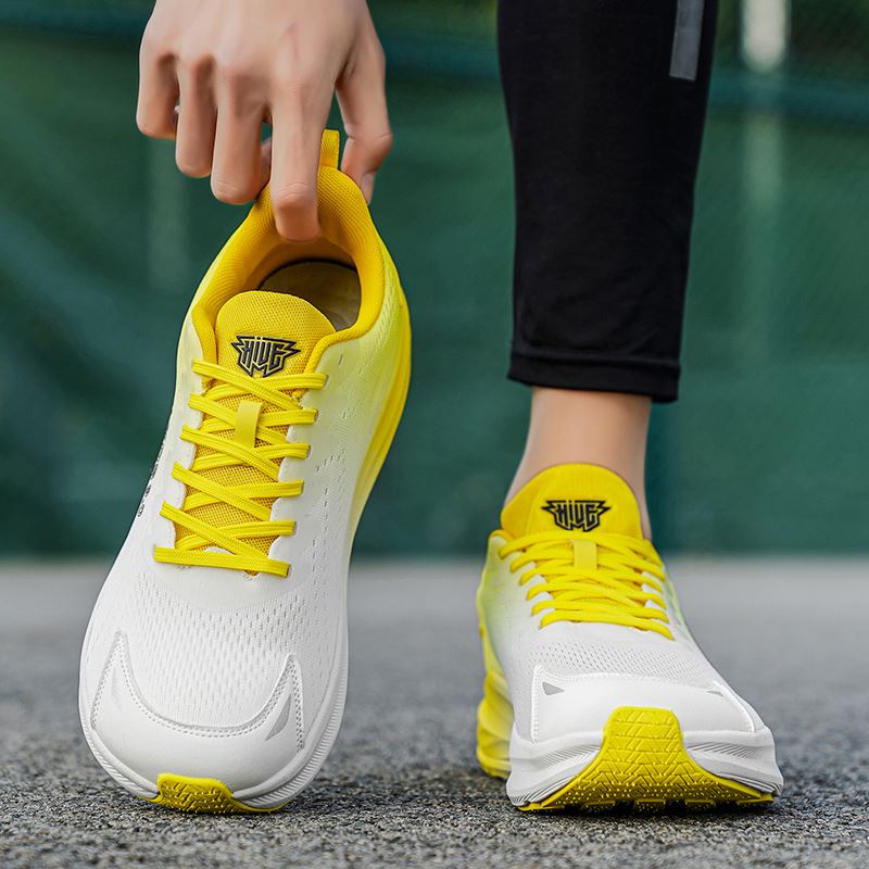 Seven-Colour Wide Toe Box Running Shoe worn, view 4