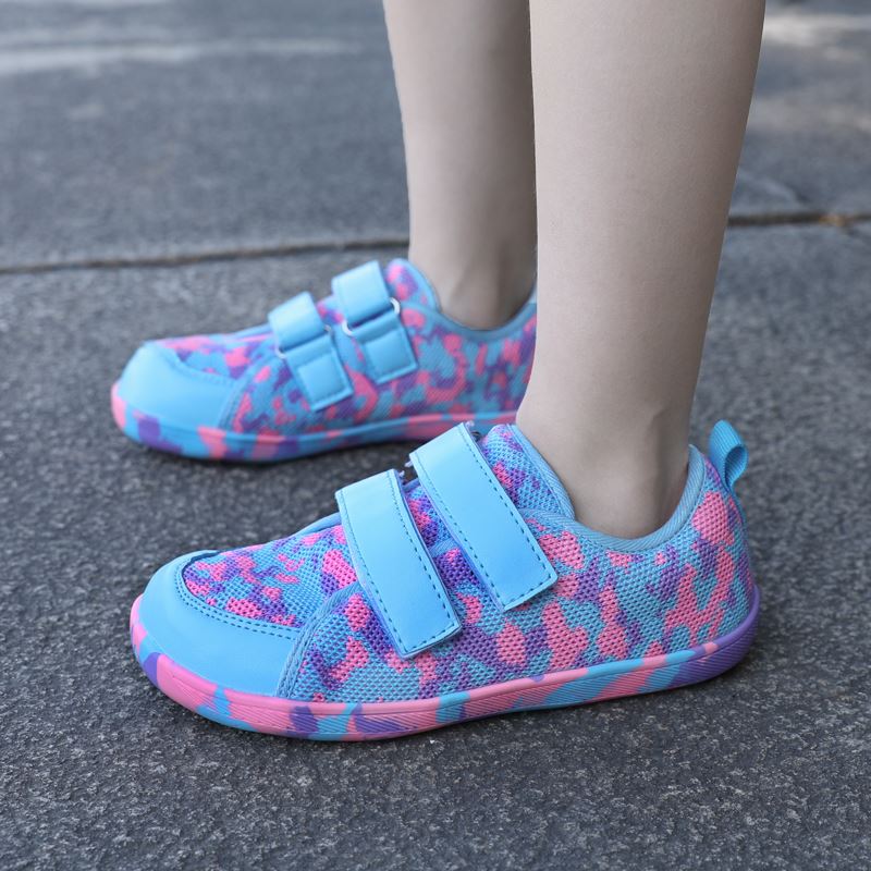 Kids Double-Strap Wide Toe Box Shoe worn, view 2