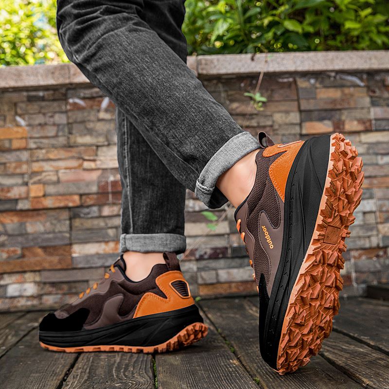 Leather Wide Toe Box Outdoor Shoe worn, view 6