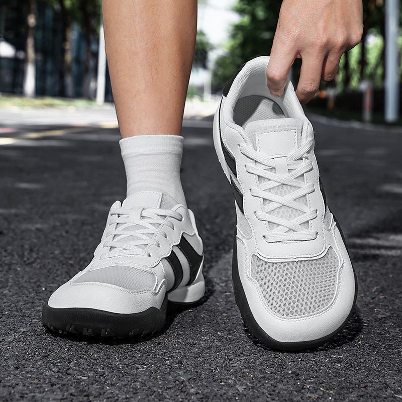 Classic Stripe Wide Toe Box Sneaker worn, view 4